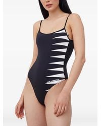 KARL LAGERFELD - Logo-Print Swimsuit - Lyst