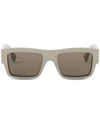 Fendi - Signature Sonnenbrille Mit Eckigem Gestell - Lyst