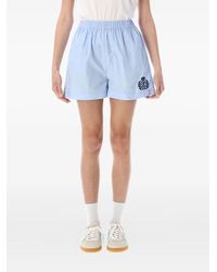 Sporty & Rich - Bermudas con distintivo bordado - Lyst