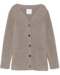 Malo - Ribbed-Knit V-Neck Cardigan - Lyst