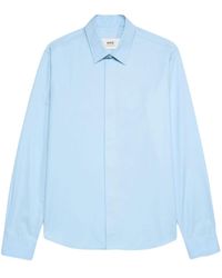 Ami Paris - Button-up Cotton Shirt - Lyst