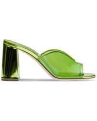 Miu Miu - Transparent Leather Heeled Sandals - Lyst