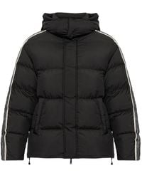 Emporio Armani - Quilted Down Jacket With Hood And Stripes On Sleeves - Lyst
