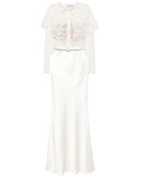 Self-Portrait - Maxi-Jurk Met Kant - Lyst
