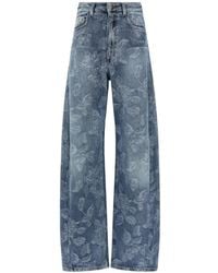GIUSEPPE DI MORABITO - Floral-Embroidery Jeans - Lyst