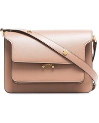 Marni Nude Trunk Leather Shoulder Bag - Meerkleurig