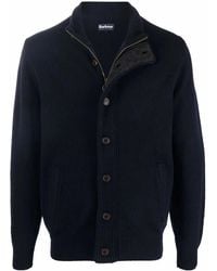 Barbour - Blue Wool Cardigan - Lyst