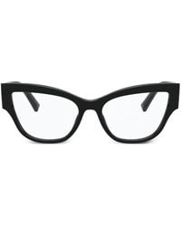 Dolce & Gabbana - Lunettes De Vue À Logo Imprimé - Lyst