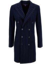 Ralph Lauren - Camden Pinstripe Double-Breasted Mini Dress - Lyst