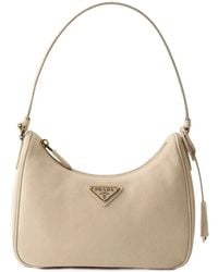 Prada - Re-Edition 2005 Nubuck And Saffiano Leather Mini-Bag - Lyst