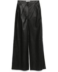Yves Salomon - Leather Straight-Leg Trousers - Lyst