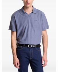 Calvin Klein - T-Shirt Côtelé À Logo Brodé - Lyst