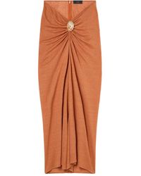 Alanui - Mermaid Inside Gathered Midi Skirt - Lyst