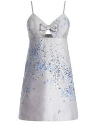 Mia Peculiar - Bow-Embellishment Mini Dress - Lyst