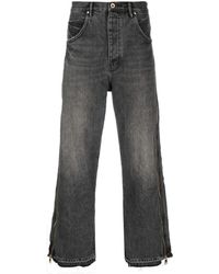 Purple Brand - P018 Zip-Embellished Wide-Leg Jeans - Lyst
