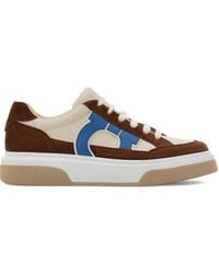 Ferragamo - Baskets Gancini En Daim - Lyst
