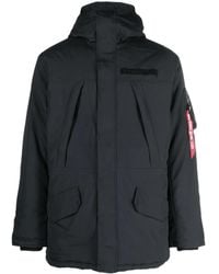Alpha Industries - Logo-Tag Hooded Jacket - Lyst