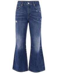 flâneur - Distressed Flared Jeans - Lyst