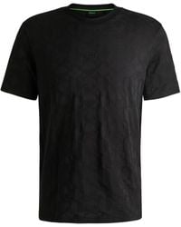 BOSS - Geometric-Jacquard T-Shirt - Lyst