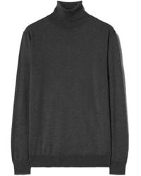 RETORI - Argyle-Detail Roll-Neck Sweater - Lyst