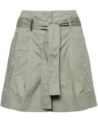 Peserico - Paperbag-waist Pleated Shorts - Lyst