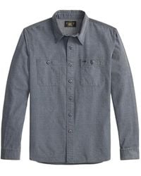 RRL - Grid-Pattern Long-Sleeved Shirt - Lyst