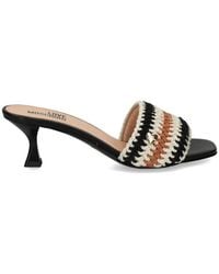 Love Moschino - Crochet-Knit Heart-Motif Sandals - Lyst