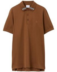 Burberry - Ekd-embroidered Cotton-blend Polo Shirt - Lyst