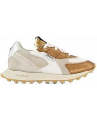 RUN OF - Alloy W Metallic-Effect Panelled Sneakers - Lyst