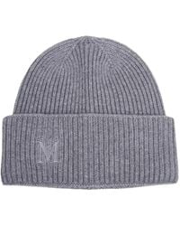 Max Mara - Mmretina Ribbed-Knit Monogram-Embroidered Beanie Hat - Lyst