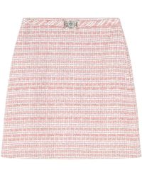 Versace - A-Line Tweed Skirt - Lyst