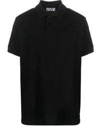 Versace Jeans Couture - Logo-Tape Cotton Polo Shirt - Lyst