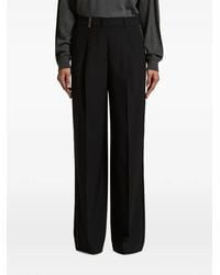 Peserico - Satin-Trim Pleated Trousers - Lyst