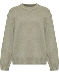 FRAME - Ribbed-Details Crewneck Sweater - Lyst