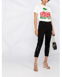 Gucci Cropped-Jeans - Schwarz