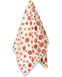 Furla - Rose-Print Silk Scarf - Lyst