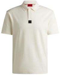 HUGO - Logo-appliqué Cotton Polo Shirt - Lyst