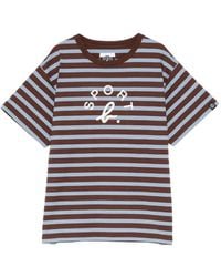 SPORT b. by agnès b. - Logo-Print Striped T-Shirt - Lyst
