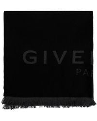 Givenchy - Logo-Print Frayed Scarf - Lyst