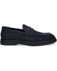 HUGO - Suede Loafers - Lyst