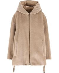 Max Mara - Reversible alpaca wool padded coat - Lyst