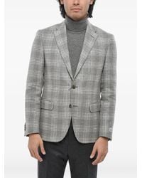Corneliani - Checked-Pattern Single-Breasted Blazer - Lyst