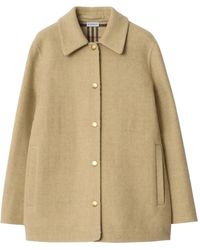 Burberry - Check-Lined Wool Overshirt - Lyst