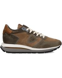 Philippe Model - Tropez Haute Suede-Panelled Sneakers - Lyst