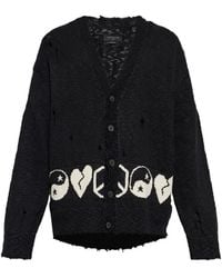 AllSaints - Tabua Distressed Cardigan - Lyst