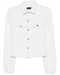 Haikure - Cherry Fur-Textured Denim Jacket - Lyst