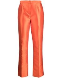 Gemy Maalouf - Satin Straight-Leg Trousers - Lyst