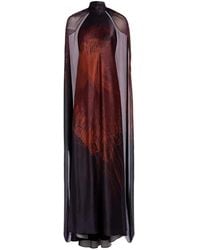 Silvia Tcherassi - Sabina Cape-Detail Maxi Dress - Lyst
