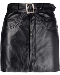 Manokhi - Leather Mini Skirt - Lyst