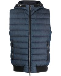 Moorer - Feather-down Hooded Gilet - Lyst